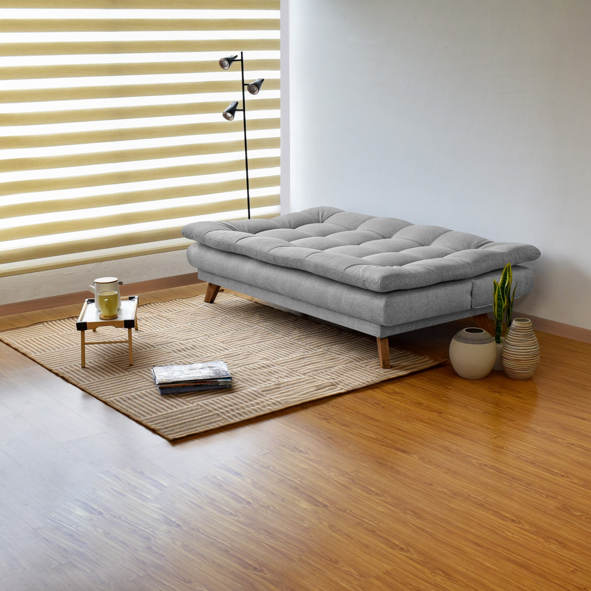 Sofacama Munich Plata 180x85cm de Tres Puestos Recinable - SOFAS Y POLTRONAS | Bylmo