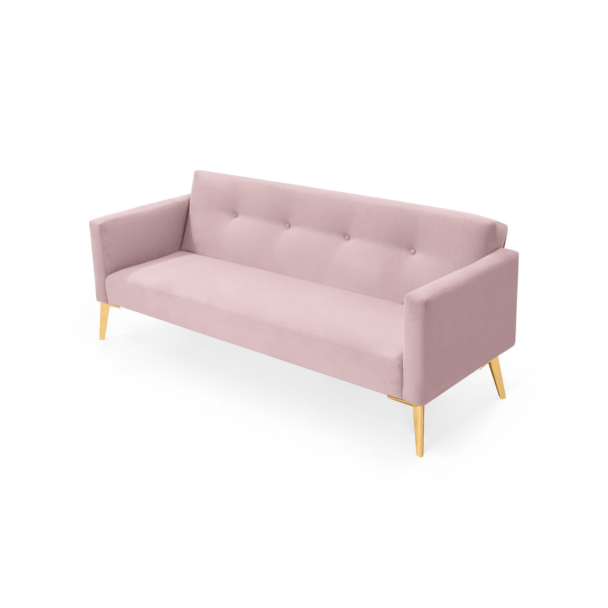 Sofá Turquia Rosa 196x78cm de Tres Puestos con Apoya Brazos - SOFAS Y POLTRONAS | Bylmo
