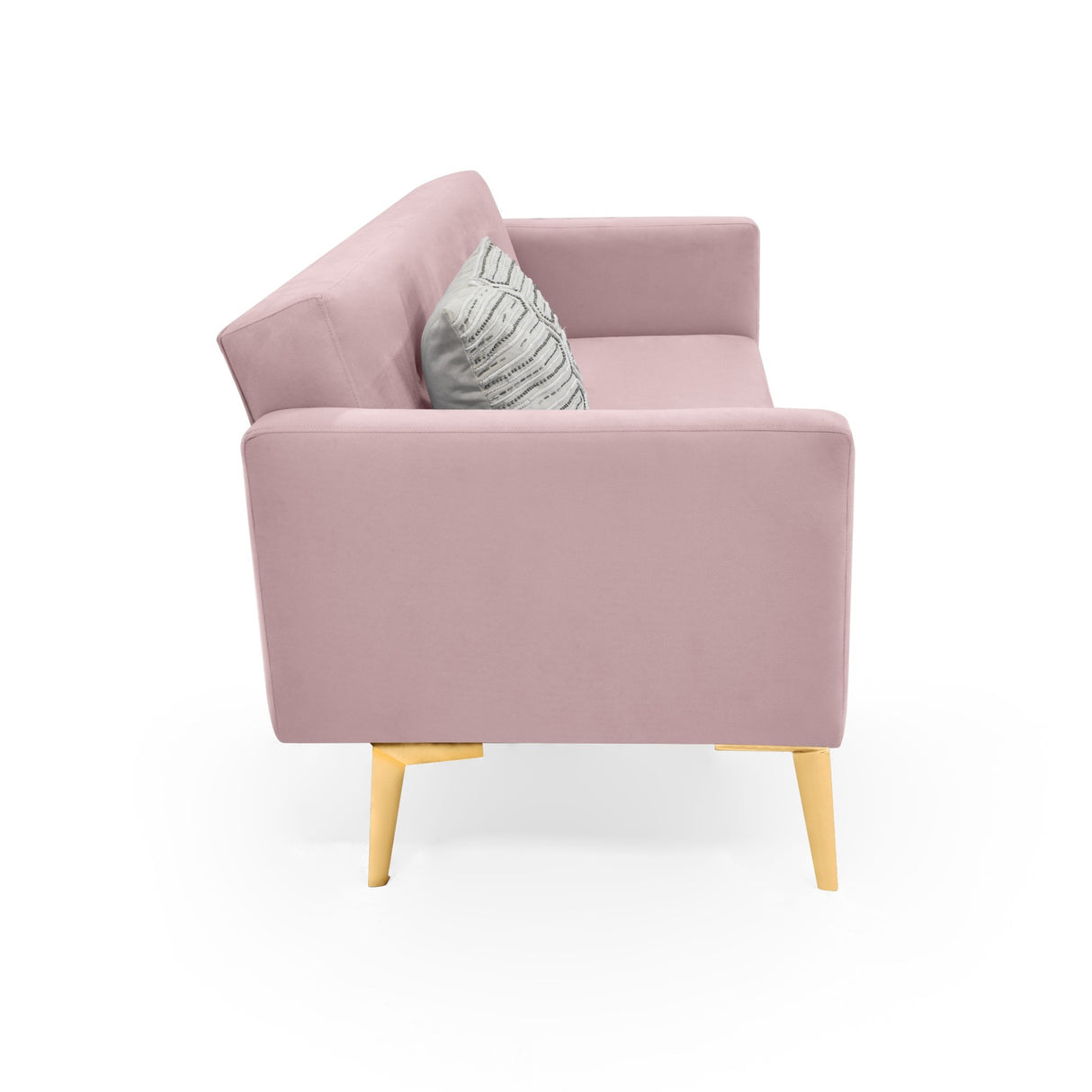 Sofá Turquia Rosa 196x78cm de Tres Puestos con Apoya Brazos - SOFAS Y POLTRONAS | Bylmo