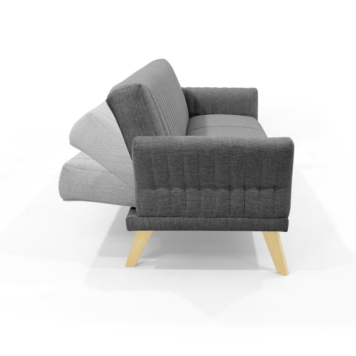 Sofacama Pensilvania Gris 205x87cm de Tres Puestos Recinable con Apoya Brazos - SOFAS Y POLTRONAS | Bylmo