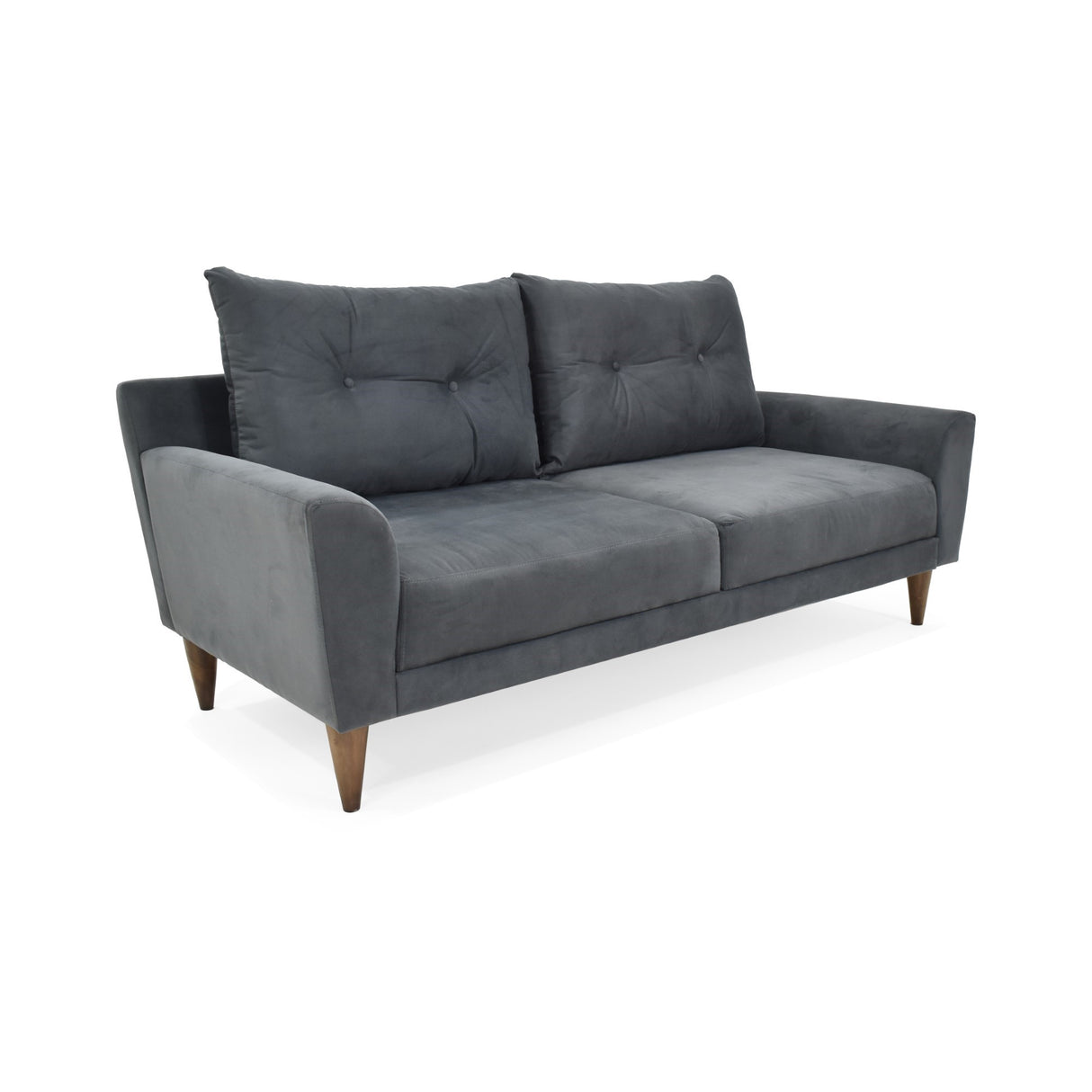 Sofá Verge Gris 190x90cm de Tres Puestos con Apoya Brazos - SOFAS Y POLTRONAS | Bylmo