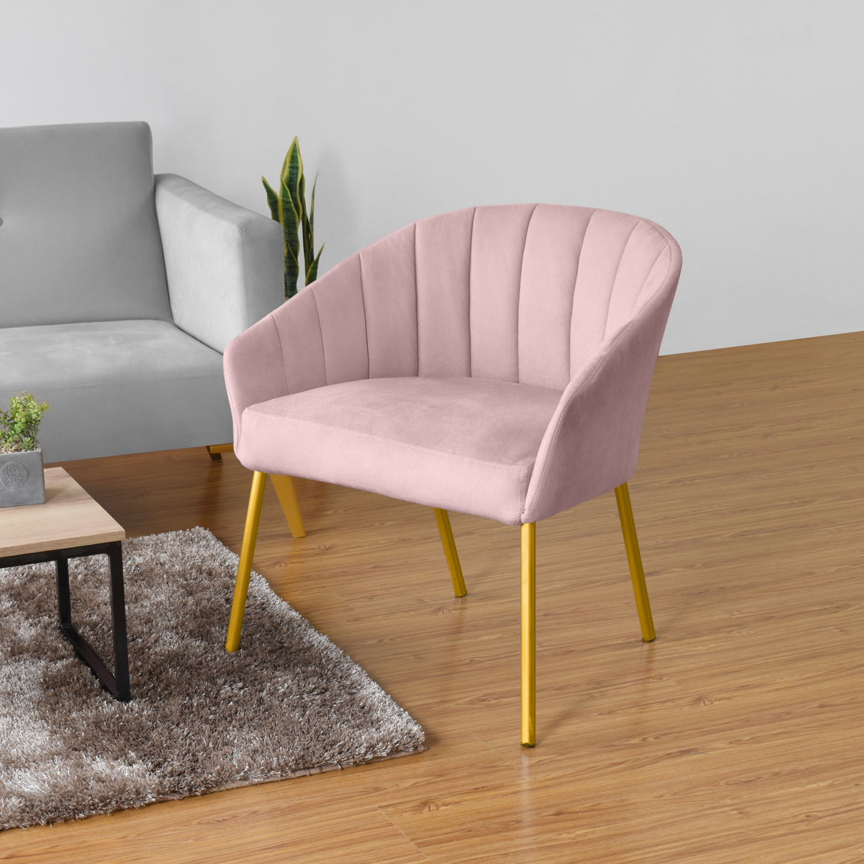 Poltrona Misaki Rosa 70x73cm de Un Puesto con Apoya Brazos - SOFAS Y POLTRONAS | Bylmo
