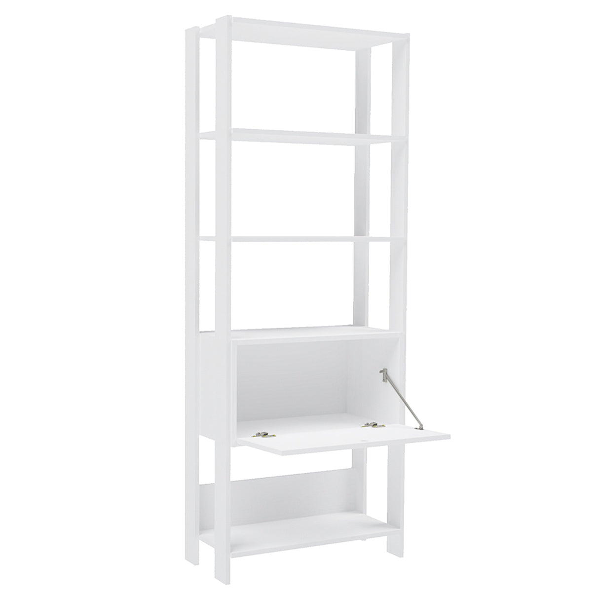 Estantería Rectangular Match Blanco 63x166cm Con Cinco Entrepaños - BIBLIOTECAS Y ESTANTERIAS | Bylmo