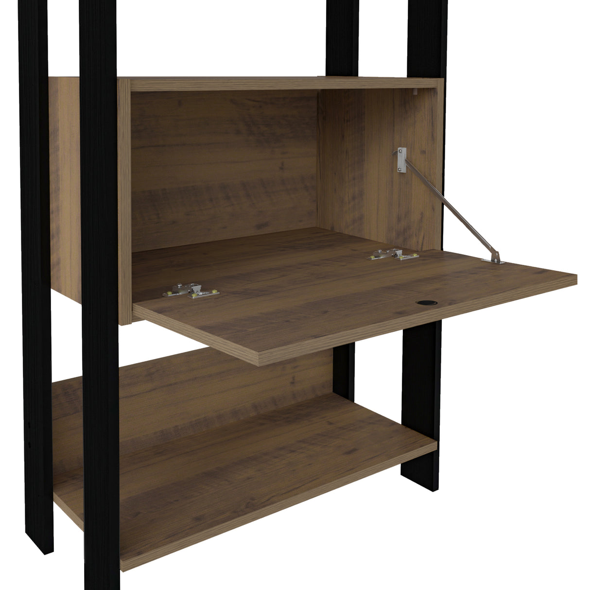 Estantería Rectangular Match Pino y Negro 63x166cm Con Cinco Entrepaños - BIBLIOTECAS Y ESTANTERIAS | Bylmo