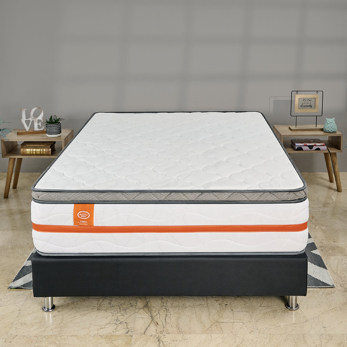 Colchón Firme Cromo Pro Blanco Doble 140x190cm Ortopedico con Pillow Sencillo - COLCHONES | Bylmo