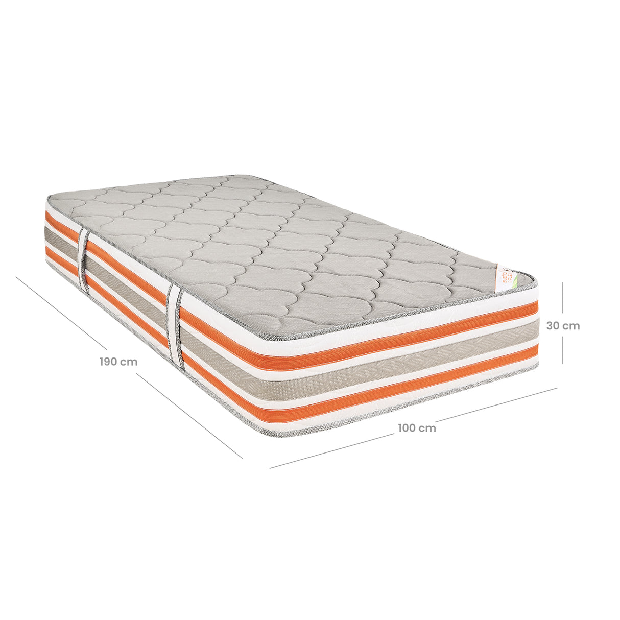 Colchón Firme Concord Pedic Gris Claro Sencillo 100x190cm Ortopedico - COLCHONES | Bylmo