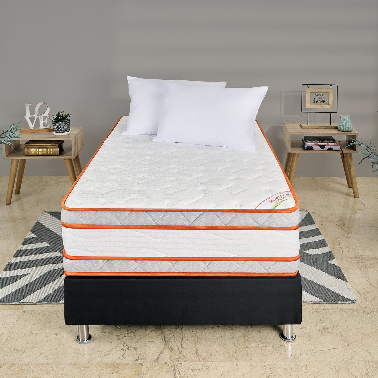 Colchón Medio Firme Pro Resor Blanco Semidoble 120x190cm Semiortopedico con Pillow Doble - COLCHONES | Bylmo