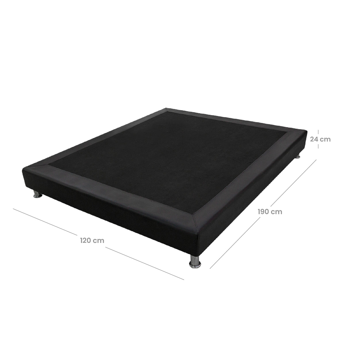 Base Cama Acacia Negro 120x190cm para Cama Semidoble 120 X 190 Cm - CAMAS | Bylmo