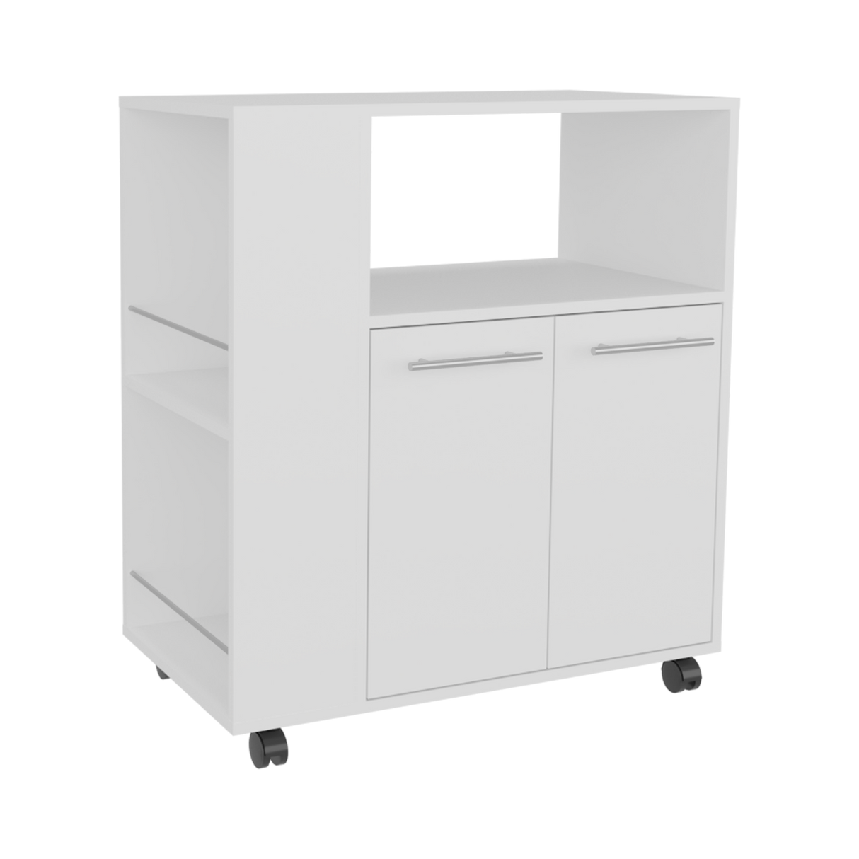 Mueble Microondas Eldon Blanco 75x83.4cm Con Ruedas - ALACENAS Y MUEBLES MICROONDAS | Bylmo