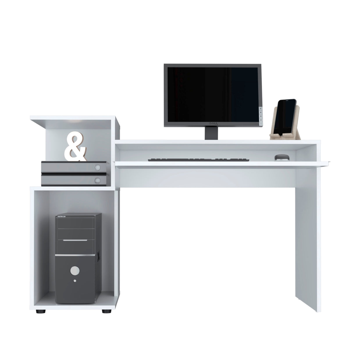 Combo Escritorio y Biblioteca Atlanter Rovere 120x81.5cm sin Cajones - ESCRITORIOS | Bylmo