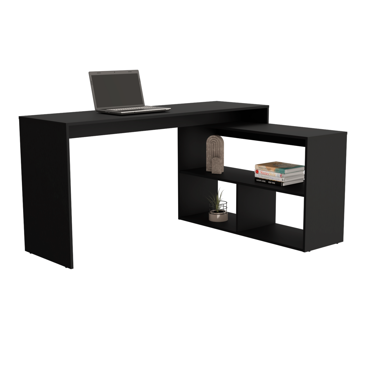 Escritorio Esquinero Axis Wengue 150x77cm sin Cajones - ESCRITORIOS | Bylmo