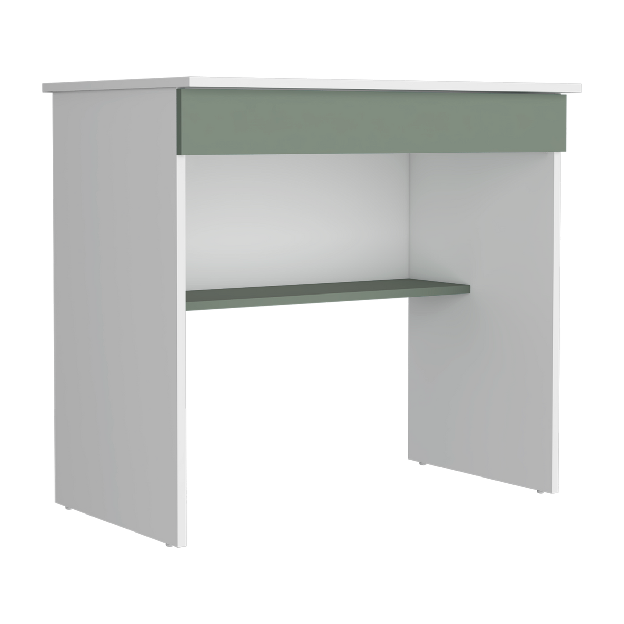 Escritorio Ohio Blanco y Agave 80x73cm con Un Cajón - ESCRITORIOS | Bylmo