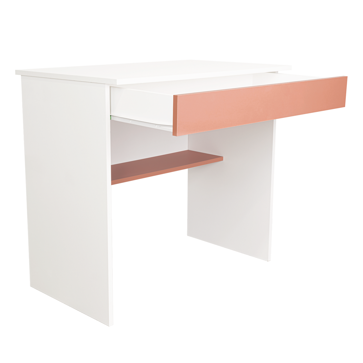 Escritorio Ohio Blanco y Arupo 80x73cm con Un Cajón - ESCRITORIOS | Bylmo
