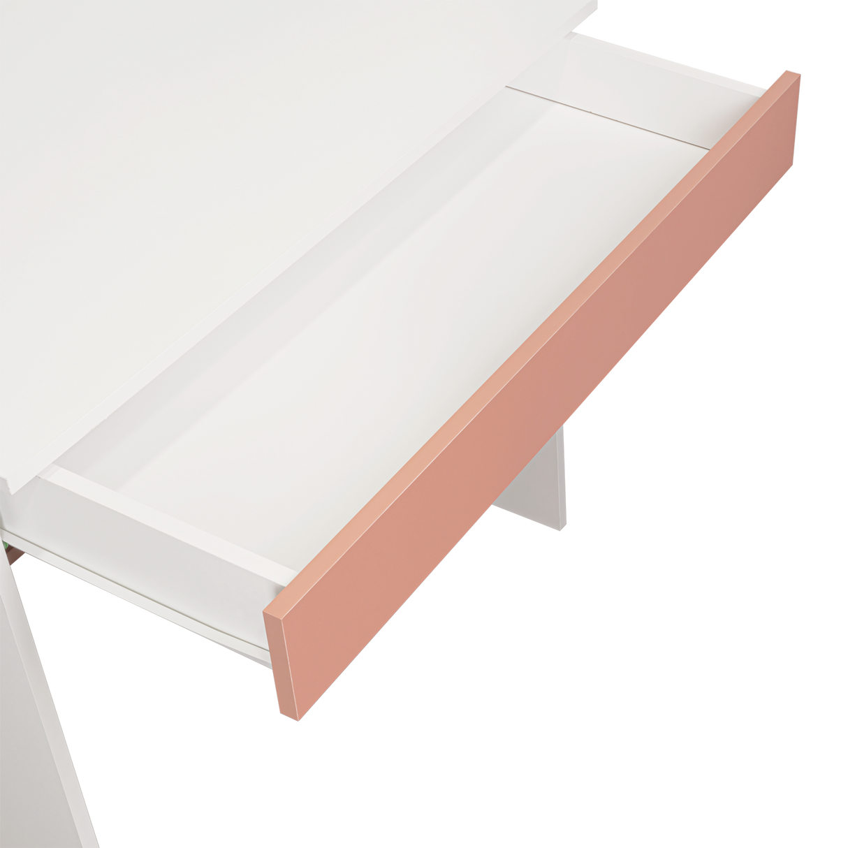 Escritorio Ohio Blanco y Arupo 80x73cm con Un Cajón - ESCRITORIOS | Bylmo