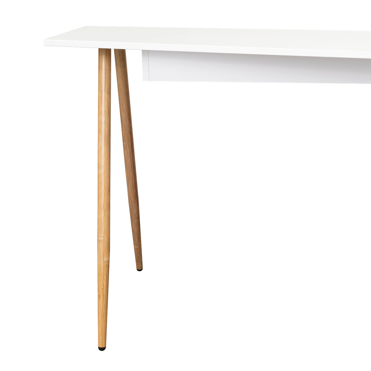 Escritorio Esquinero Singapur Duna y Blanco 130x72.5cm sin Cajones - ESCRITORIOS | Bylmo