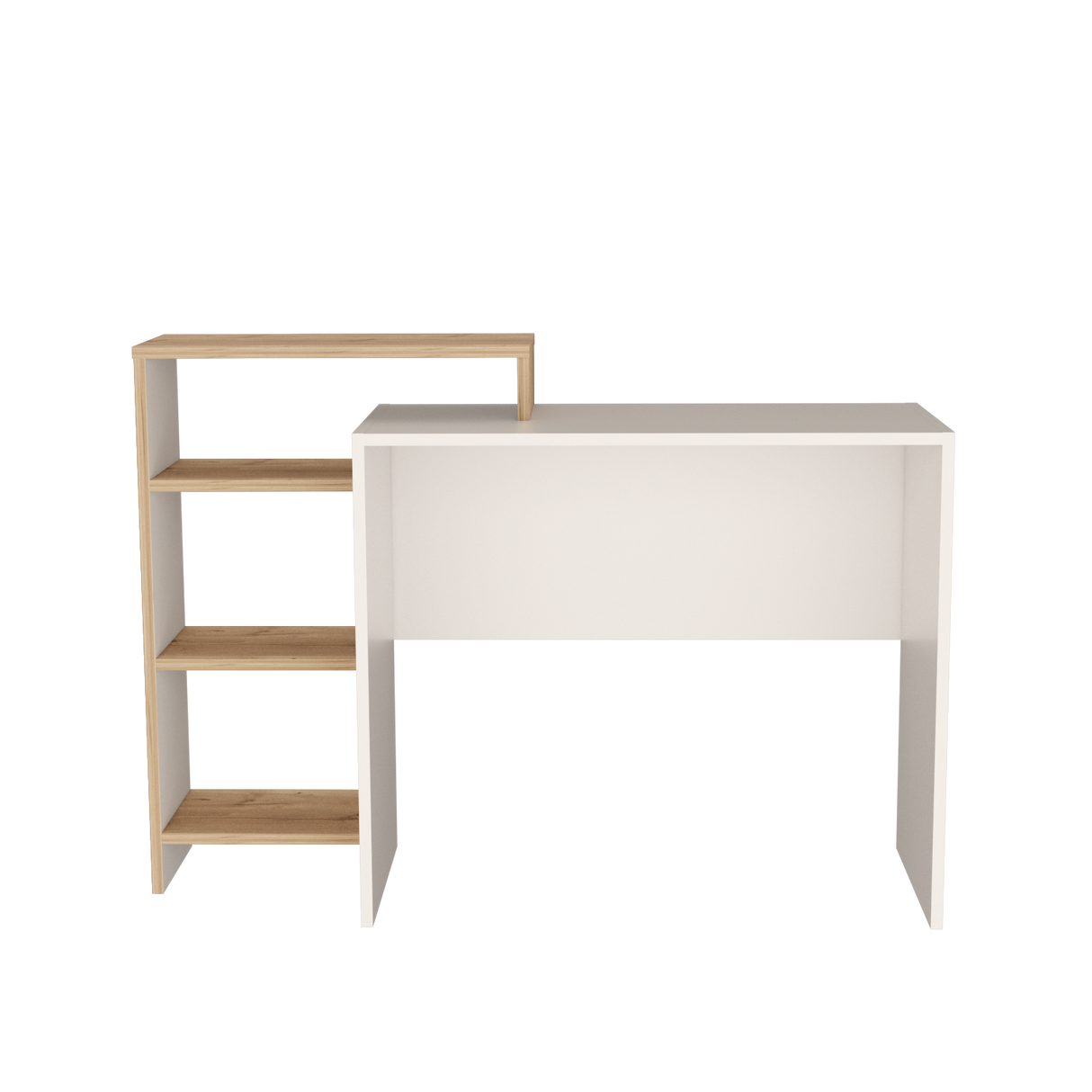 Escritorio con Biblioteca Stella Plus Blanco y Duna 125.7x89.4cm sin Cajones - ESCRITORIOS | Bylmo