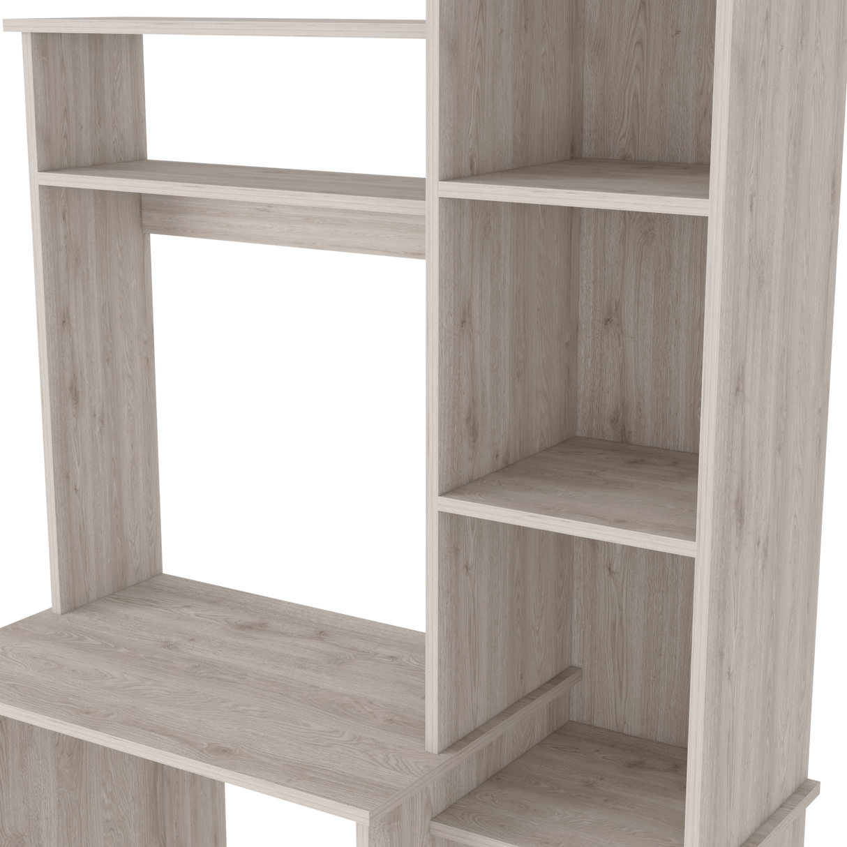 Escritorio con Biblioteca Versalles Ceniza 98.5x162.5cm sin Cajones - ESCRITORIOS | Bylmo