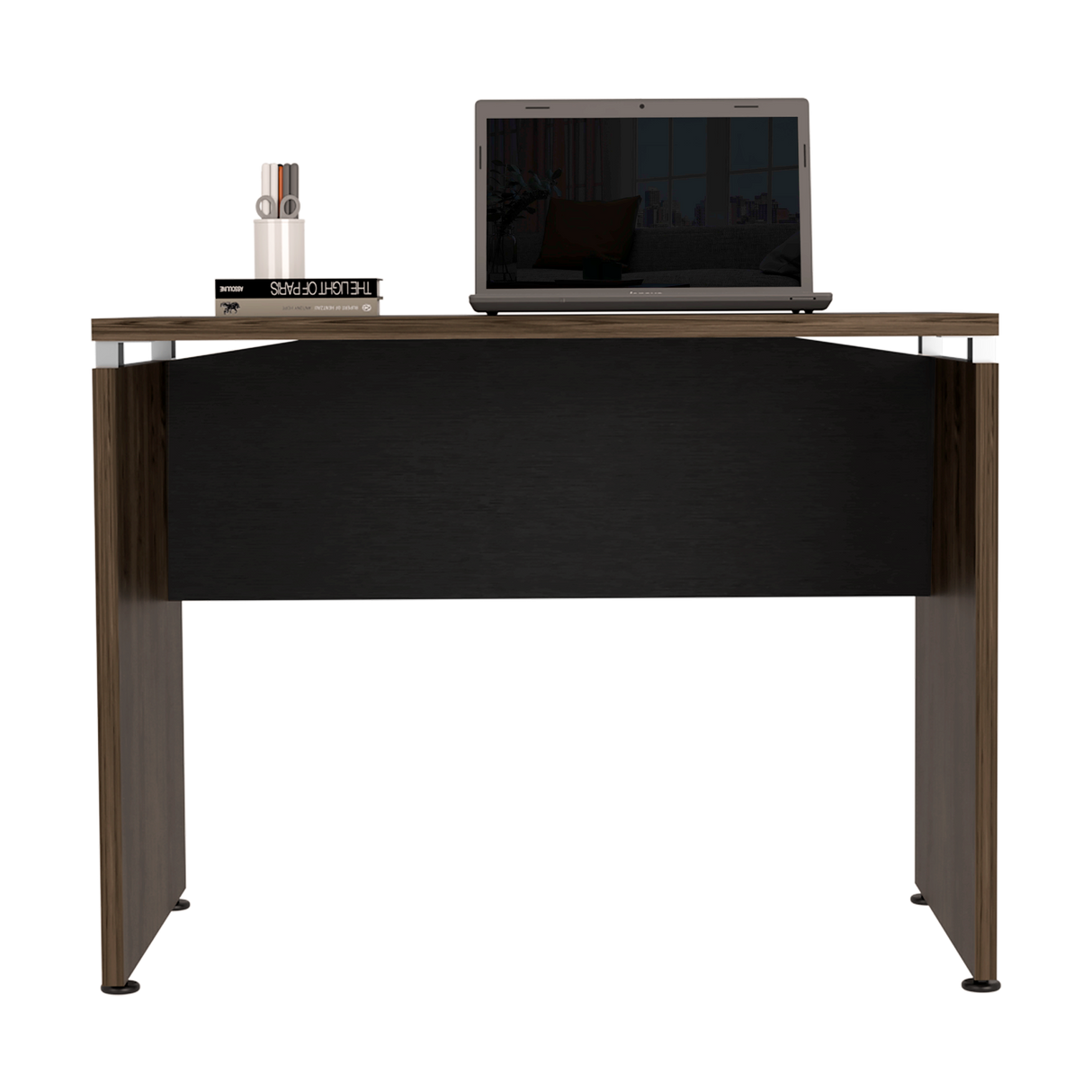 Escritorio Home Wengue y Coñac 100x75cm sin Cajones - ESCRITORIOS | Bylmo