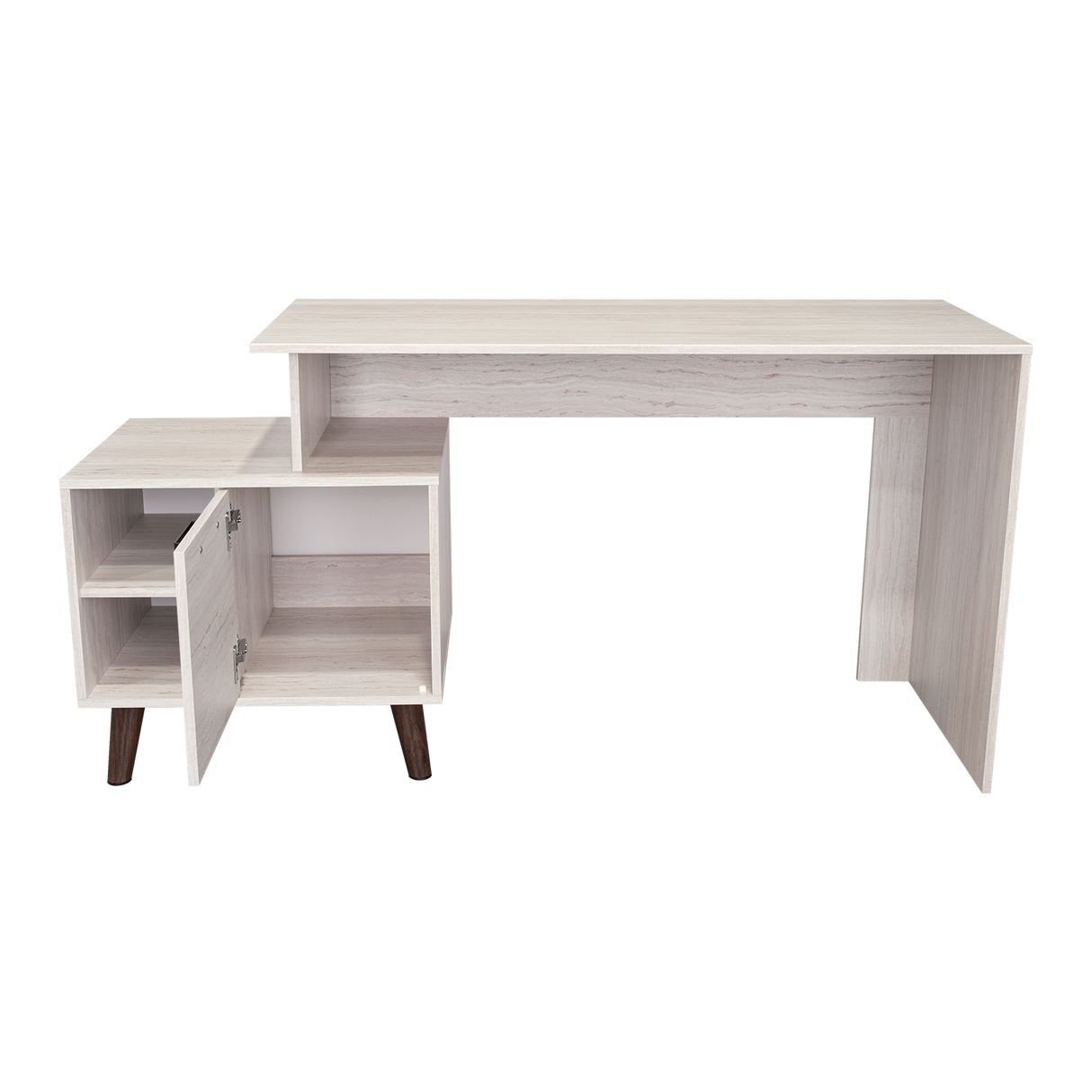 Escritorio Leira Tivoli y Blanco 151.5x75.6cm sin Cajones - ESCRITORIOS | Bylmo