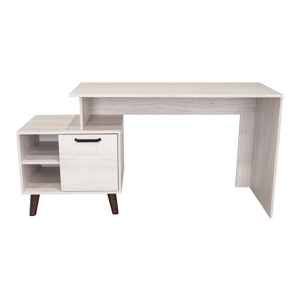 Escritorio Leira Tivoli y Blanco 151.5x75.6cm sin Cajones - ESCRITORIOS | Bylmo