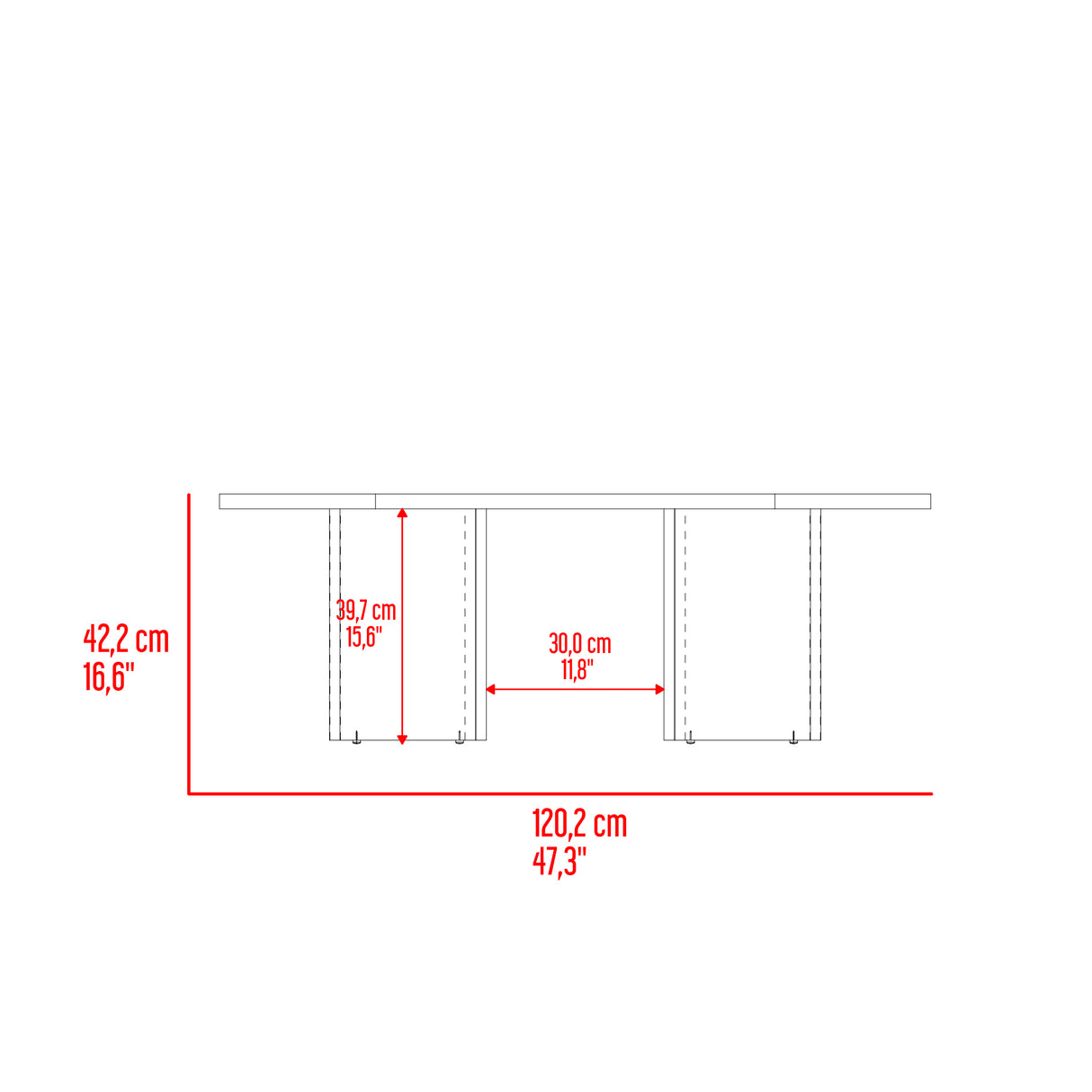 Mesa de Centro Ted Fresno Europeo 120.2x42.2cm Ovalado - MESAS DE CENTRO | Bylmo