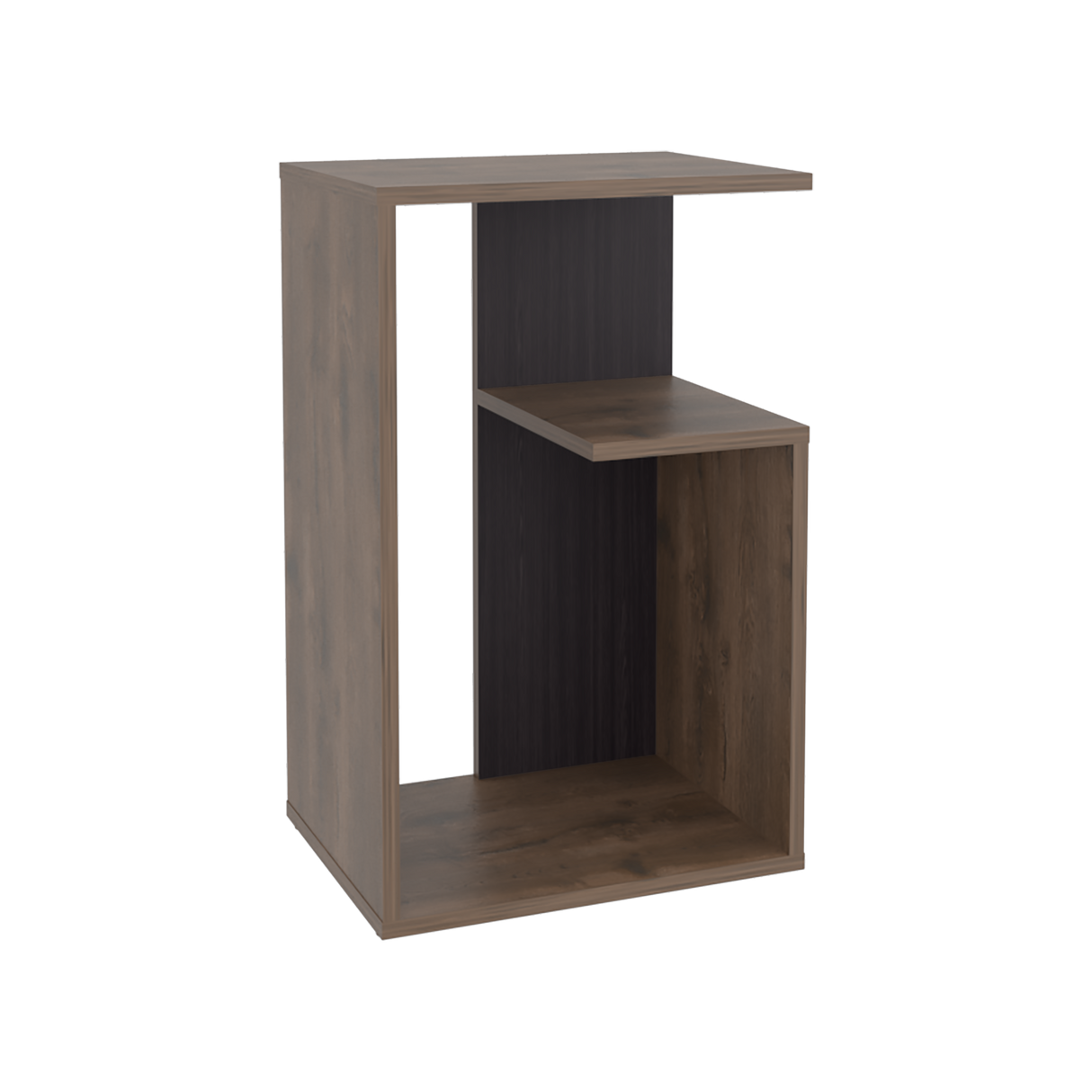 Mesa Auxiliar Everett Bellota y Wengue 39.8x63.4cm Rectangular con Dos Compartimientos - MESAS AUXILIARES | Bylmo