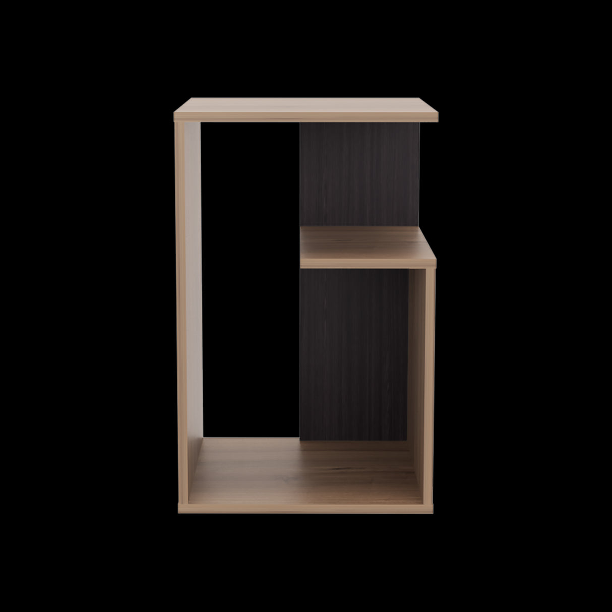 Mesa Auxiliar Everett Cafe Expreso y Wengue 39.8x63.4cm Rectangular con Dos Compartimientos - MESAS AUXILIARES | Bylmo