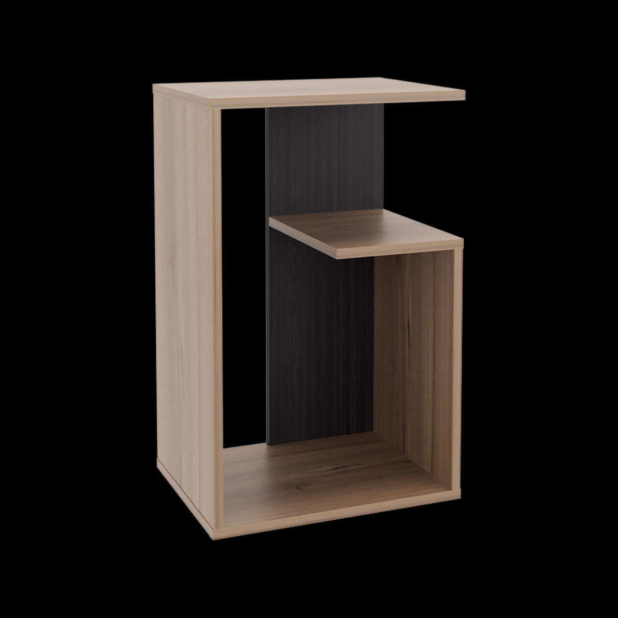 Mesa Auxiliar Everett Cafe Expreso y Wengue 39.8x63.4cm Rectangular con Dos Compartimientos - MESAS AUXILIARES | Bylmo