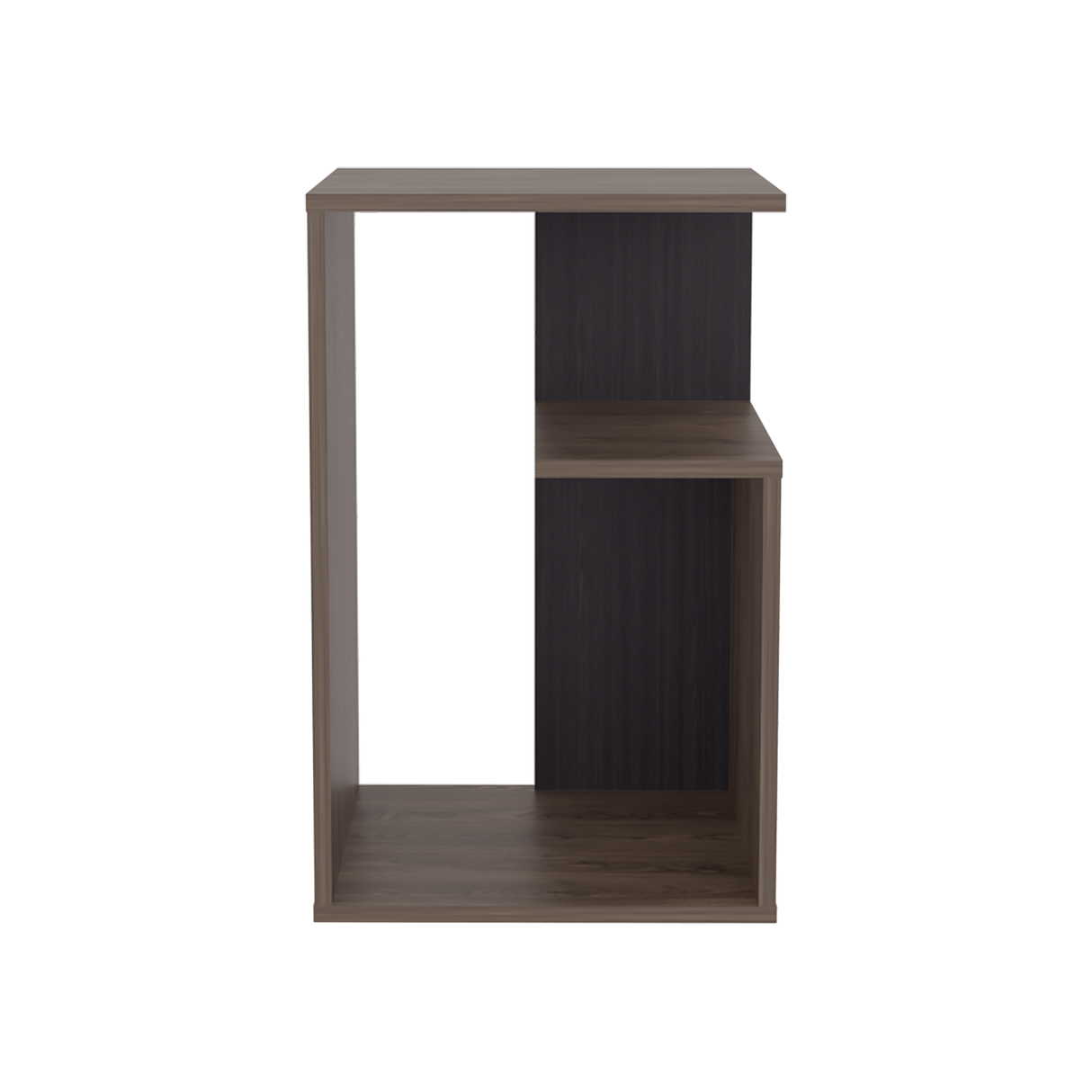 Mesa Auxiliar Everett Coñac y Wengue 39.8x63.4cm Rectangular con Dos Compartimientos - MESAS AUXILIARES | Bylmo