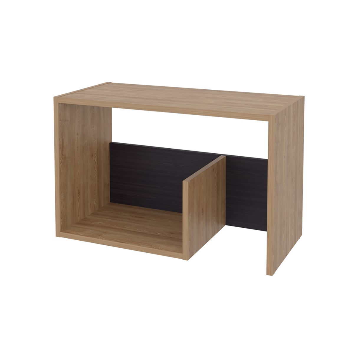 Mesa Auxiliar Everett Miel y Wengue 39.8x63.4cm Rectangular con Dos Compartimientos - MESAS AUXILIARES | Bylmo