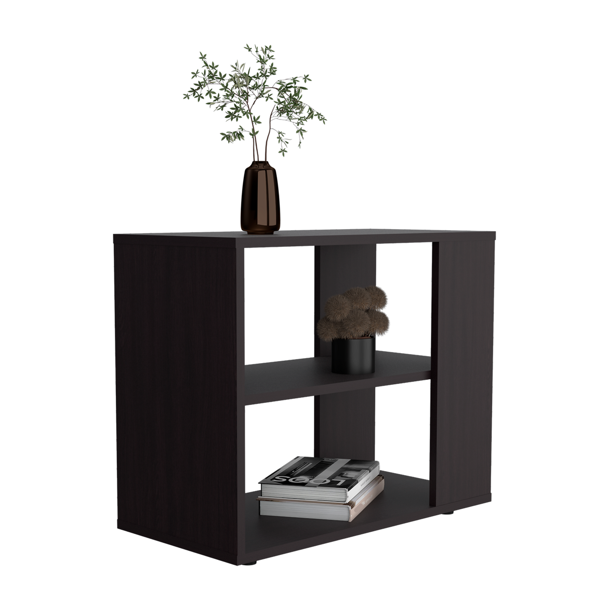 Mueble Auxiliar Garden Wengue 60x50cm Rectangular con Dos Compartimientos - MESAS AUXILIARES | Bylmo