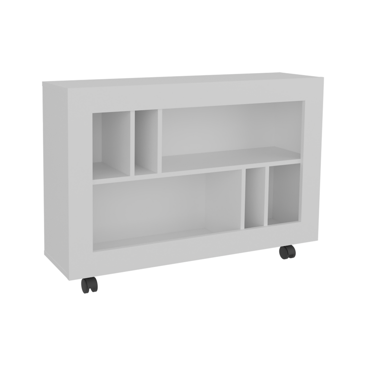 Mueble Auxiliar Joge Blanco 95x64.5cm Rectangular con Seis Compartimientos - MESAS AUXILIARES | Bylmo