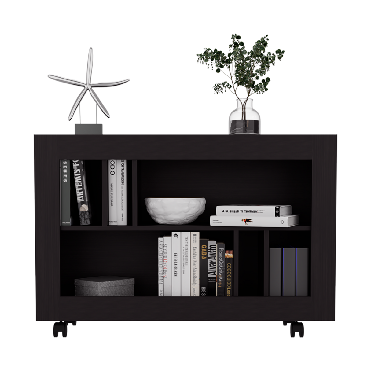 Mueble Auxiliar Joge Wengue 95x64.5cm Rectangular con Seis Compartimientos - MESAS AUXILIARES | Bylmo