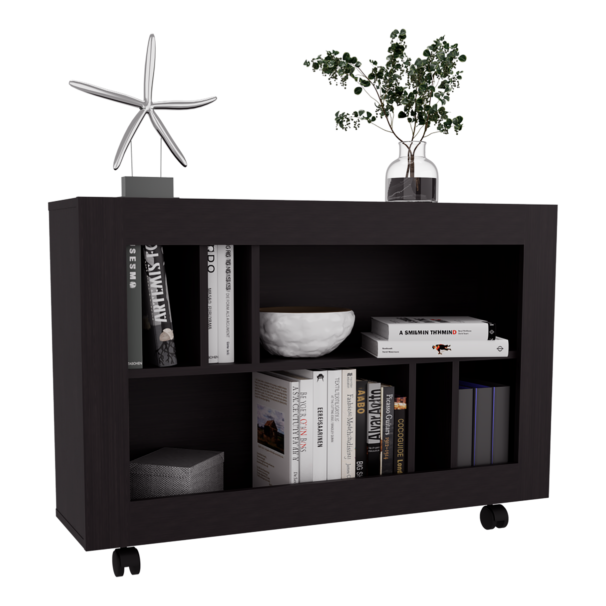 Mueble Auxiliar Joge Wengue 95x64.5cm Rectangular con Seis Compartimientos - MESAS AUXILIARES | Bylmo