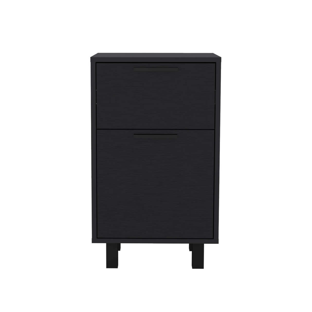 Mesa de Noche Z 80 Wengue 41x70cm con Dos Cajones - MESAS DE NOCHE | Bylmo