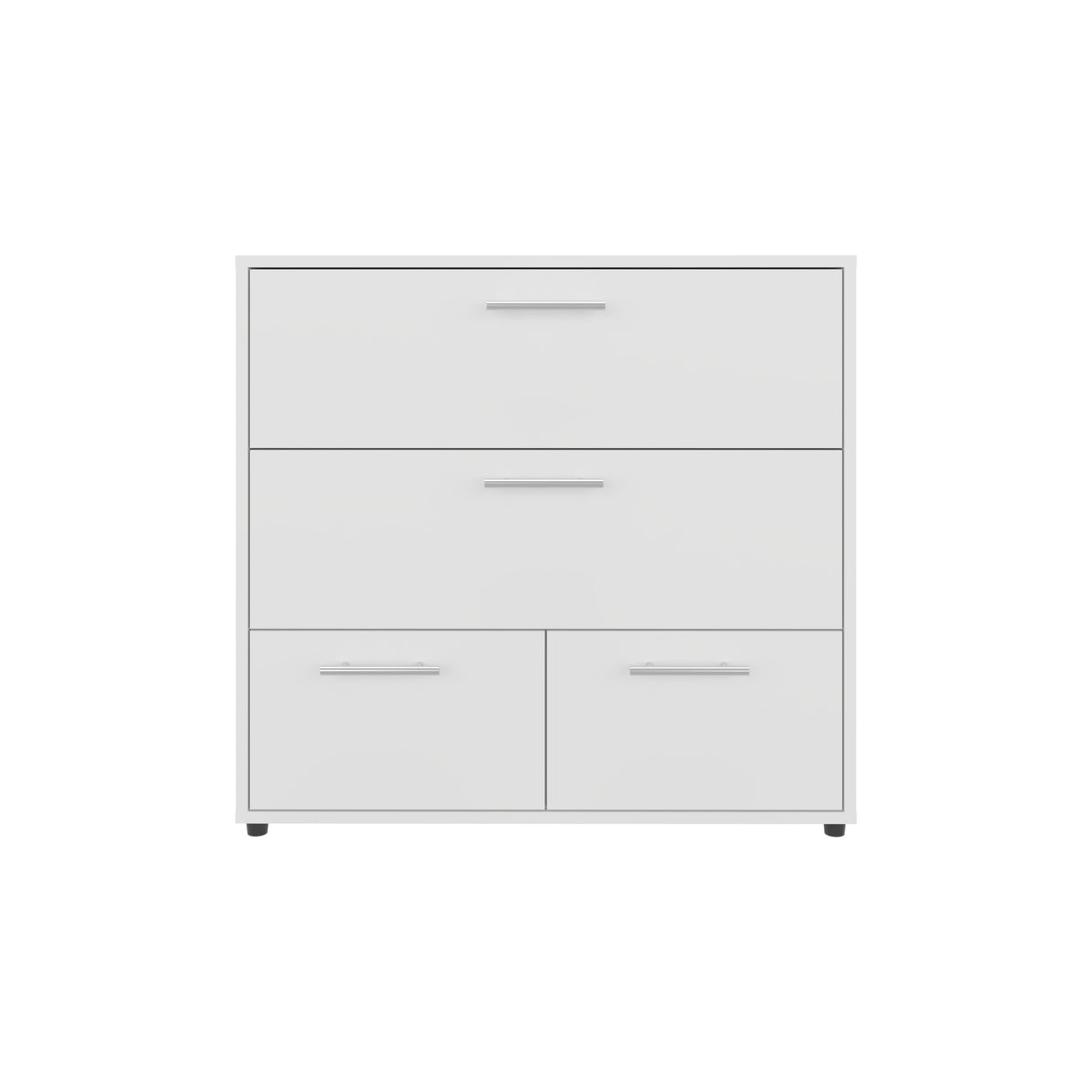 Cajonera Alpine Blanco 80.1x75.2cm con Cuatro Cajones - CAJONERAS Y COMODAS | Bylmo