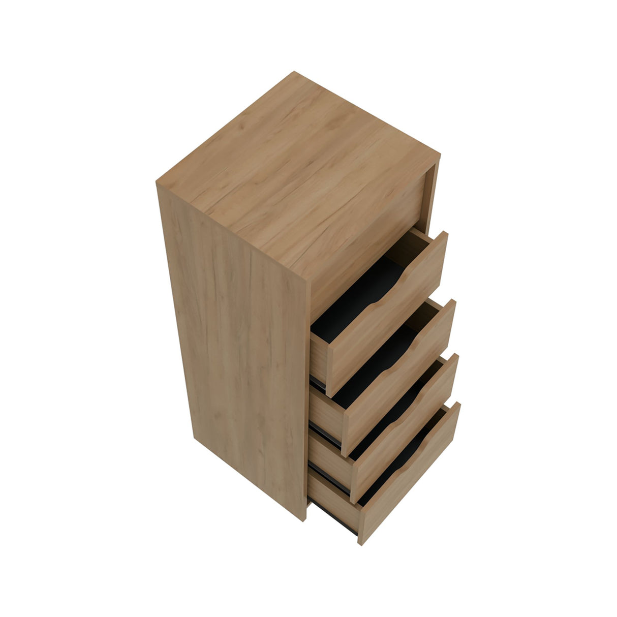 Cajonera Basilea Fresno Europeo 45x107.8cm con Cinco Cajones - CAJONERAS Y COMODAS | Bylmo