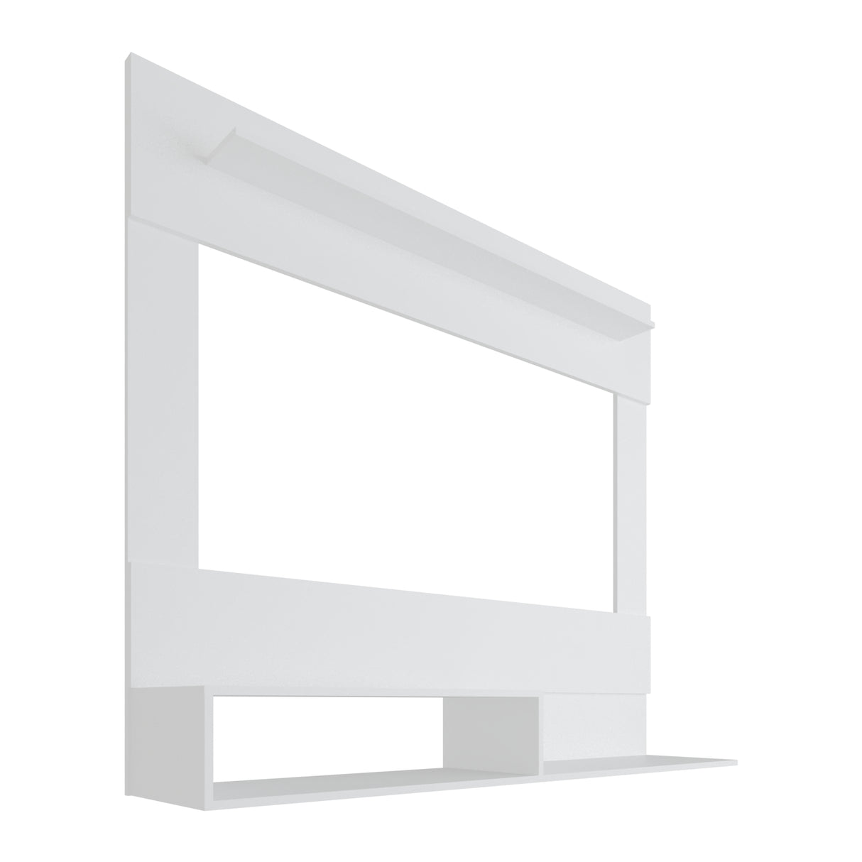 Panel de TV Flotante Baijing Blanco 140x120cm Para TV Hasta 55 Pulgadas - MUEBLES DE TV | Bylmo