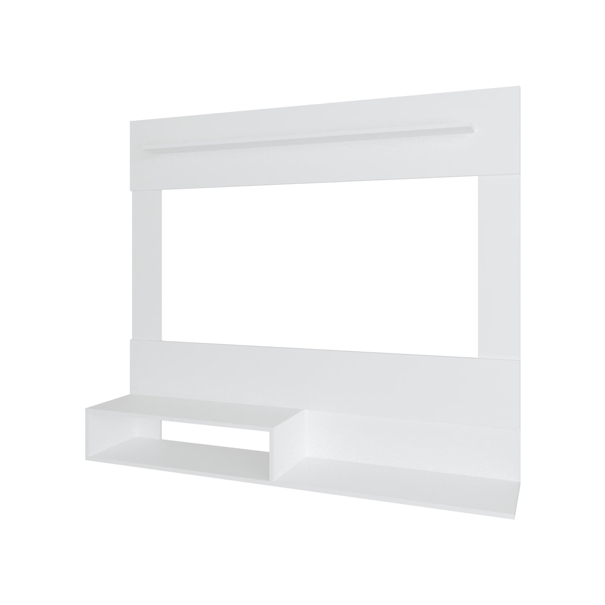 Panel de TV Flotante Baijing Blanco 140x120cm Para TV Hasta 55 Pulgadas - MUEBLES DE TV | Bylmo