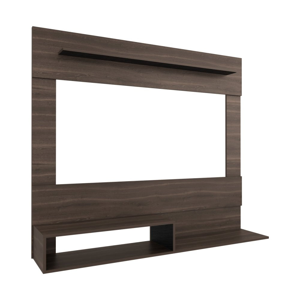 Panel de TV Flotante Baijing Milan y Wengue 160x137cm Para TV Hasta 70 Pulgadas - MUEBLES DE TV | Bylmo