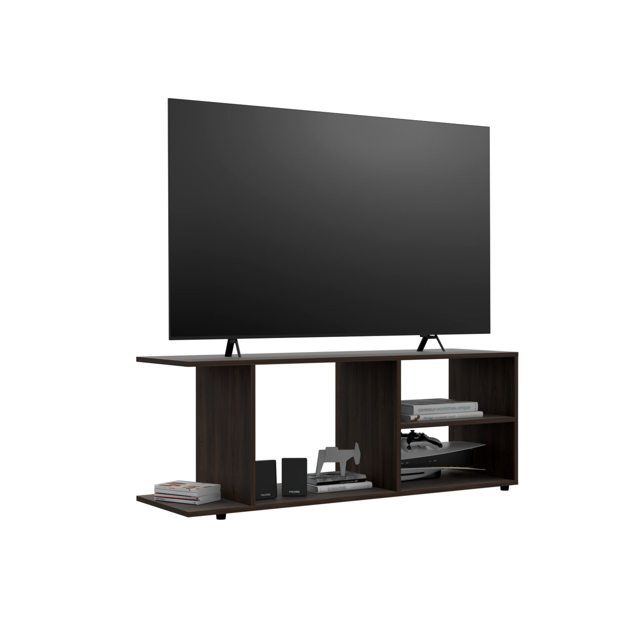 Rack de TV GoodWood Nogal 120.3x45.4cm Para TV Hasta 50 Pulgadas - MUEBLES DE TV | Bylmo