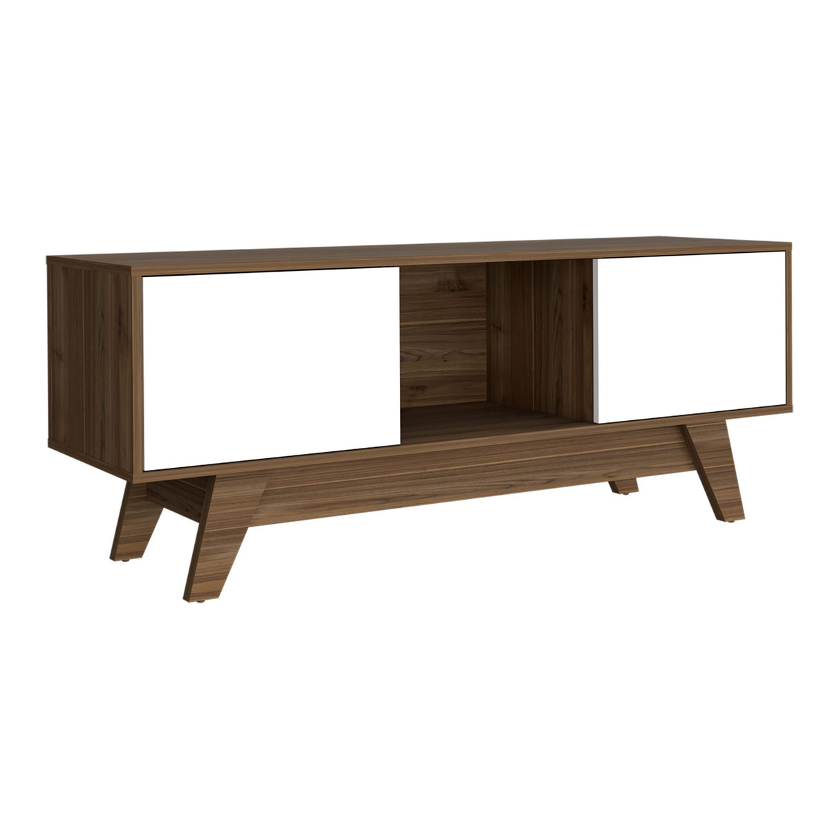 Rack de TV Romero Gales y Blanco 135x53.7cm Para TV Hasta 55 Pulgadas - MUEBLES DE TV | Bylmo