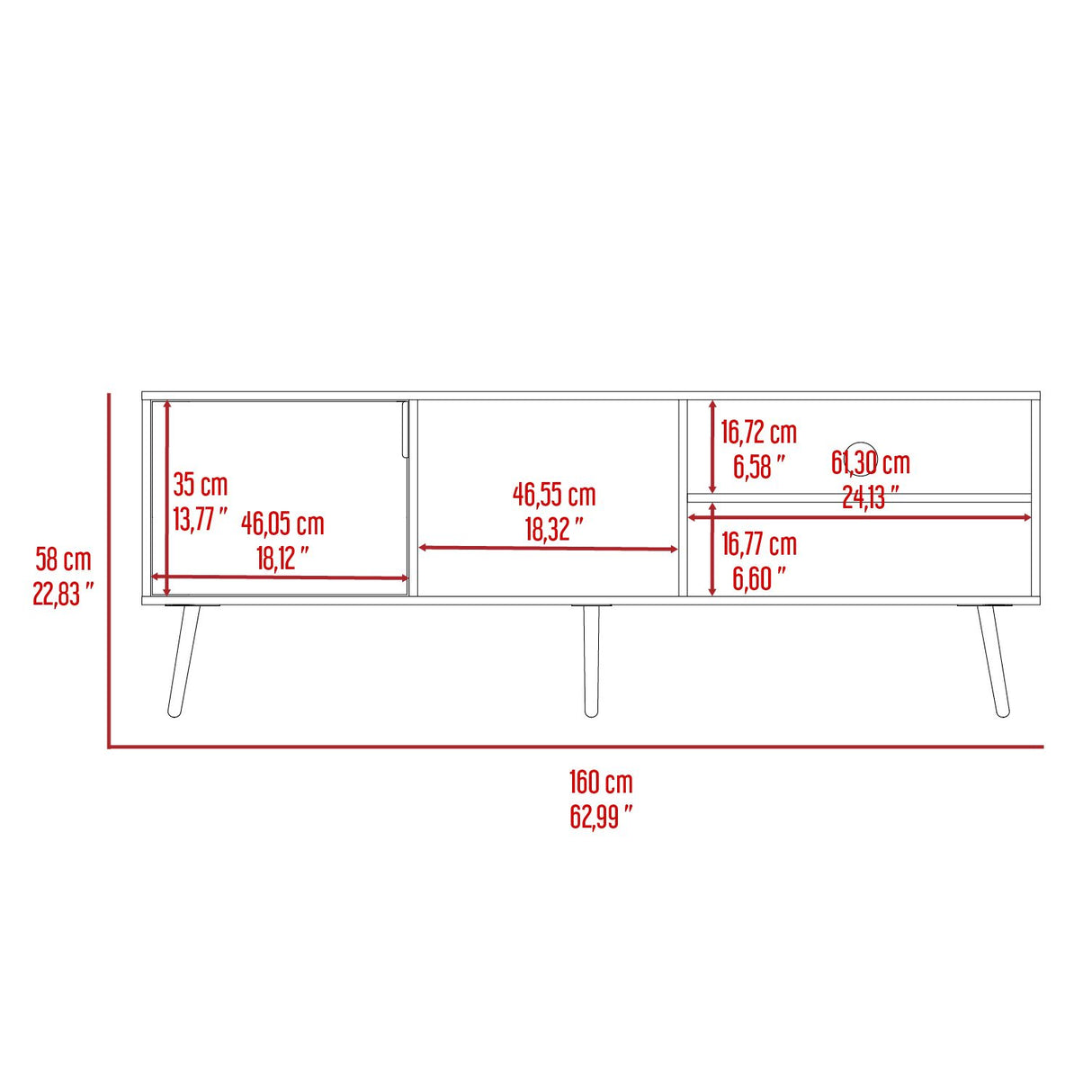 Rack de TV Vulcan Agave y Toquilla 160x58cm Para TV Hasta 65 Pulgadas con Ranuras para Cables - MUEBLES DE TV | Bylmo