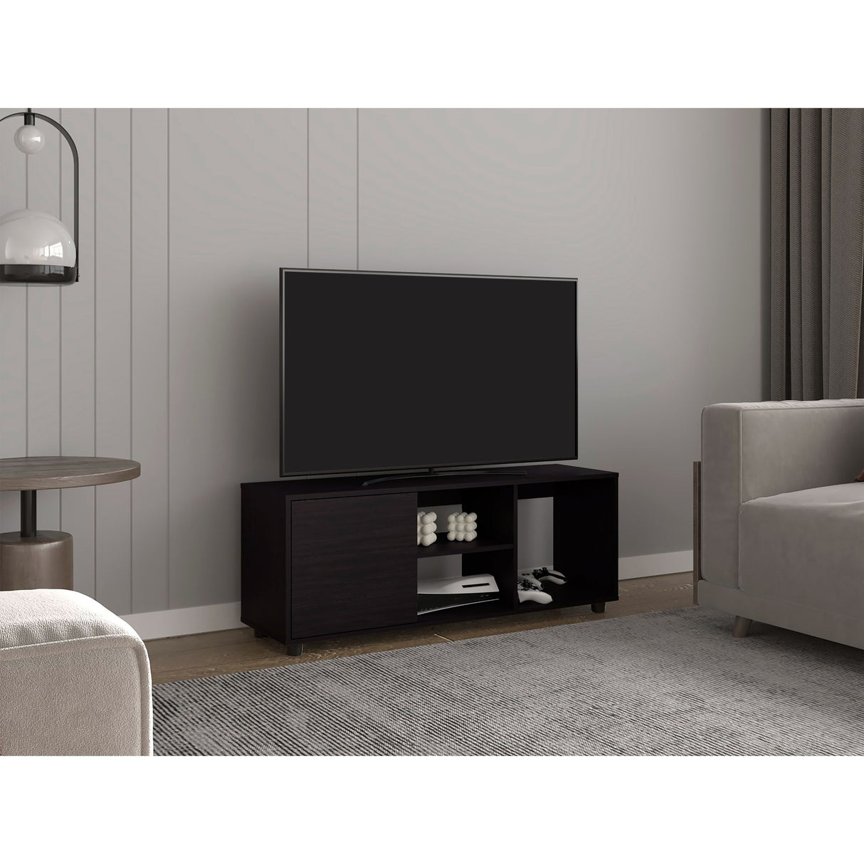 Rack de TV Adel Venecia Wengue 130.1x46.7cm Para TV Hasta 55 Pulgadas - MUEBLES DE TV | Bylmo