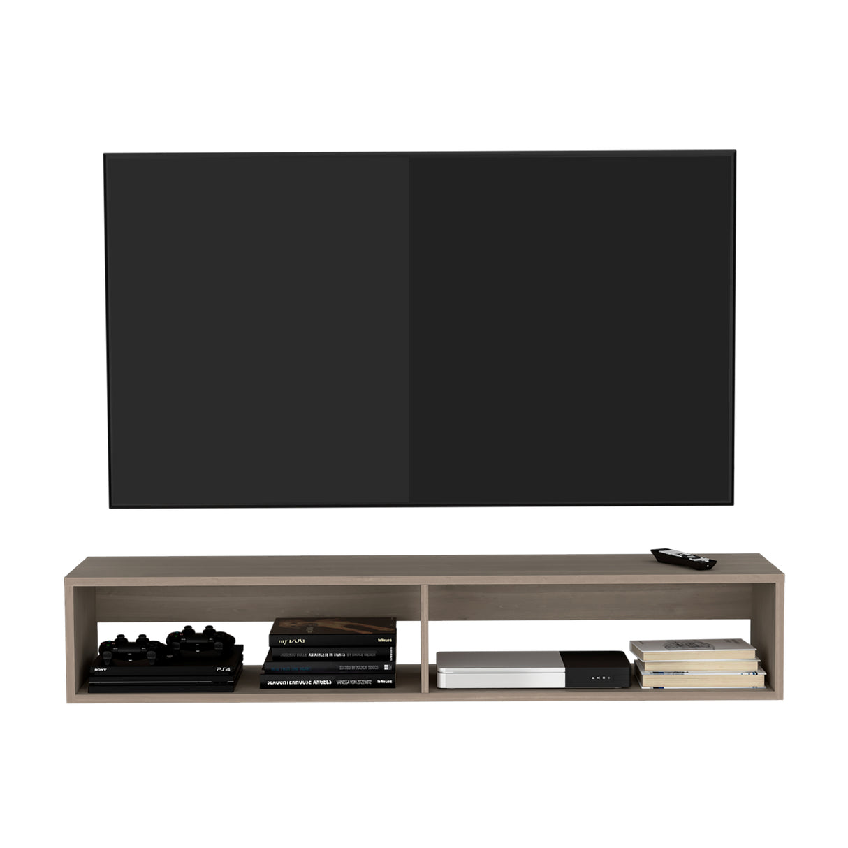 Rack de TV Flotante Bardolino 150x26.5cm Para TV Hasta 65 Pulgadas con Ranuras para Cables - MUEBLES DE TV | Bylmo