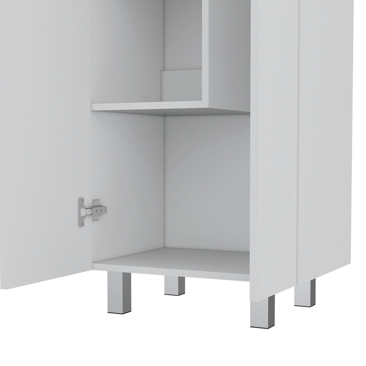 Organizador de Aseo Nala Blanco 51.2x181.2cm con Puerta Batible y con Patas - MUEBLES DE ASEO Y ROPAS | Bylmo