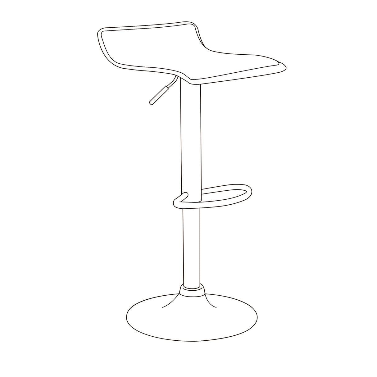 Set x 2 Sillas Bar Giratorias Recife Negro 39x64cm con Reposapiés - SILLAS Y BUTACOS | Bylmo