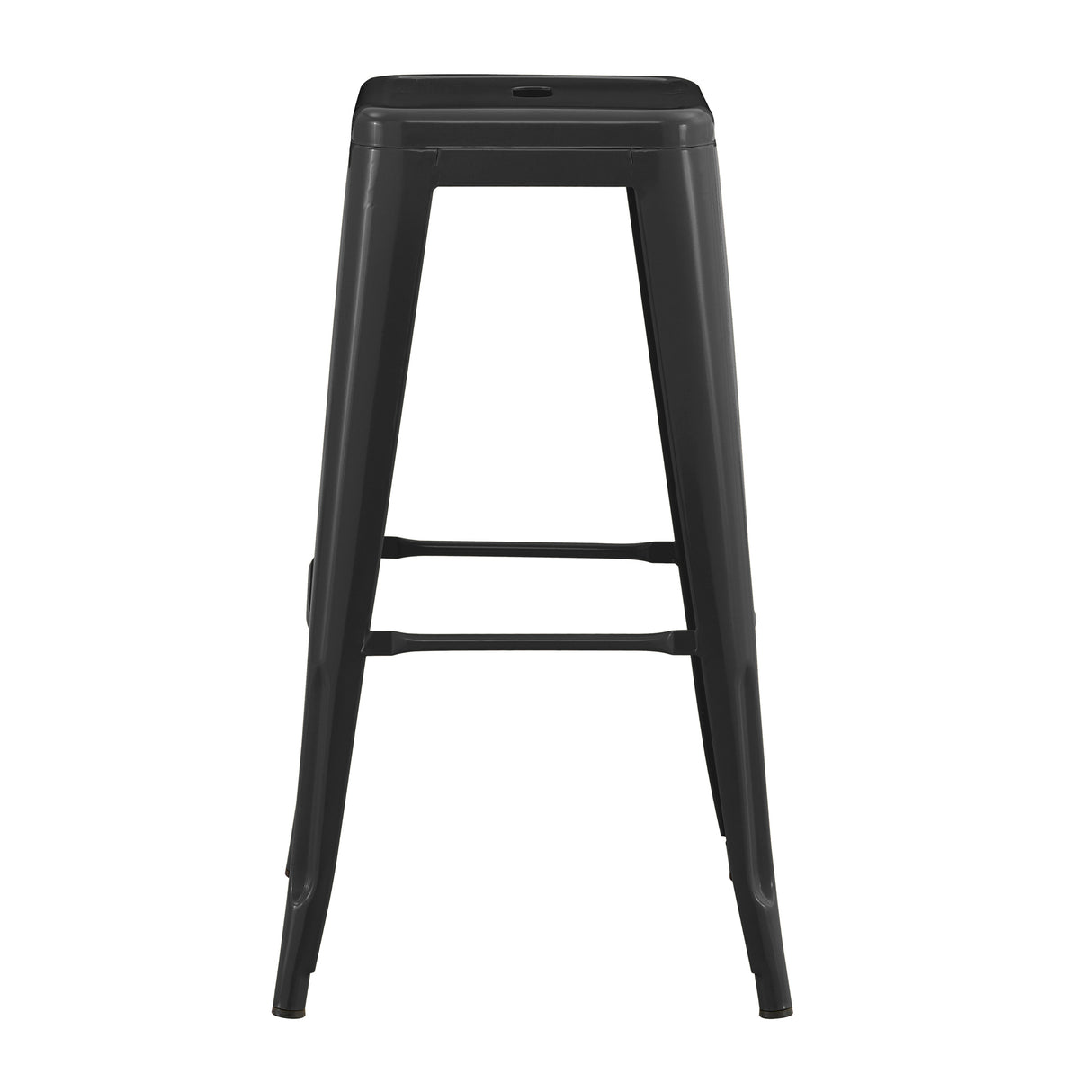 Set x 2 Sillas Bar Milano Blanco 42x76cm con Reposapiés - SILLAS Y BUTACOS | Bylmo