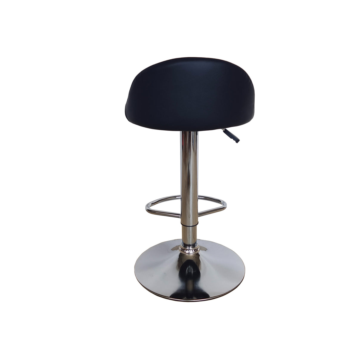 Set x 2 Sillas Bar Giratorias Roma Negro 38x79cm con Espaldar y con Reposapiés - SILLAS Y BUTACOS | Bylmo