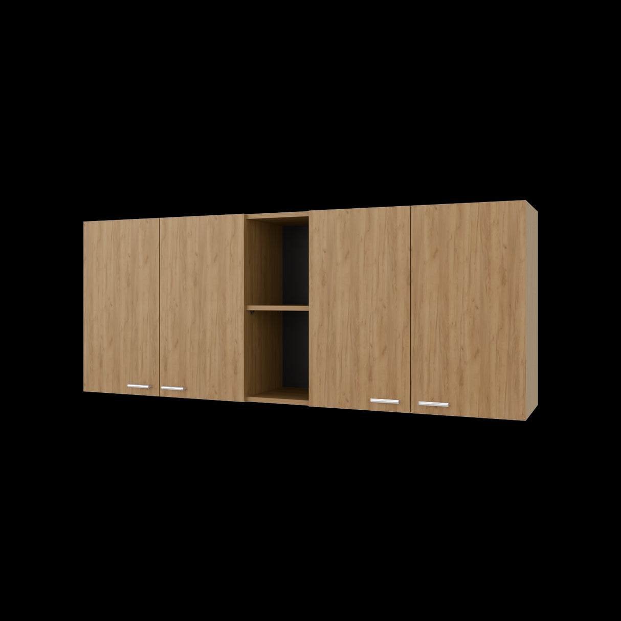 Mueble Superior de Cocina Portofino Fresno Europeo 150x60cm con Locero - MUEBLES SUPERIORES DE COCINA | Bylmo